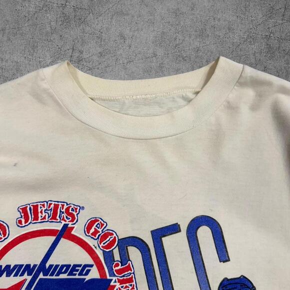 Vintage 1990 Winnipeg Jets Bulletin NHL AOP Tee - Picture 5 of 6